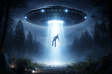 НЛО угоняют человека, изображение: Знай.ua