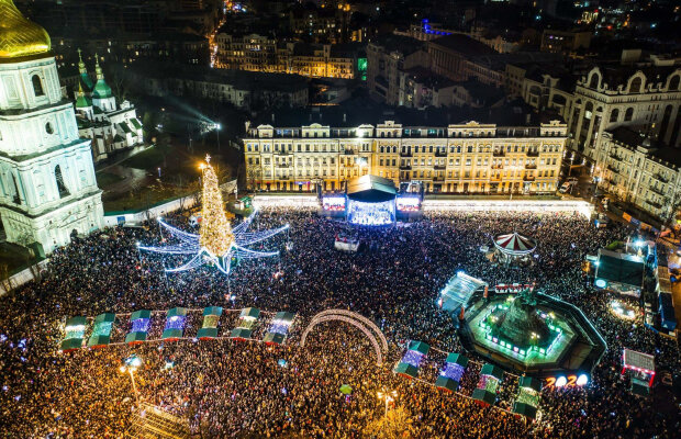 Новый год в Киеве, фото КМДА