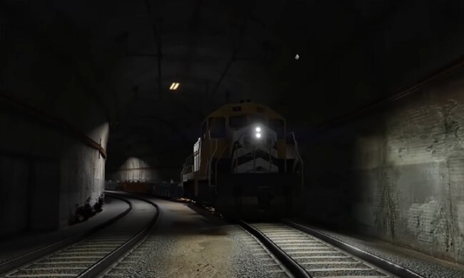 Поездка на поезде в GTA, скриншот: YouTube