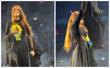 Флоренс Уэлч с украинскими фанатами, кадр из видео