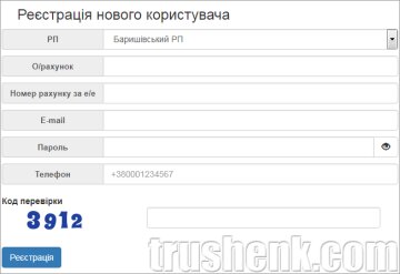 Регистрация нового пользователя, trushenk