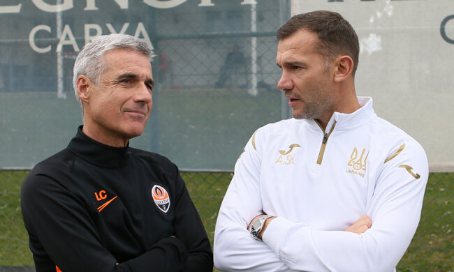 Луиш Каштру и Андрей Шевченко, shakhtar.com