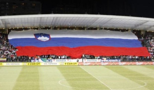  Львовских болельщиков призвали не путать флаги Словении и России