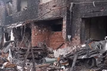 Разрушенный россиянами дом, война в Украине. Фото из соцсетей