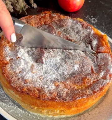 Ленивый яблочный пирог: фото скрин рецепта