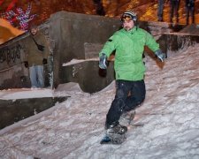 Одесити перетворили Потьомкінські сходи в гірськолижну трасу (фото)