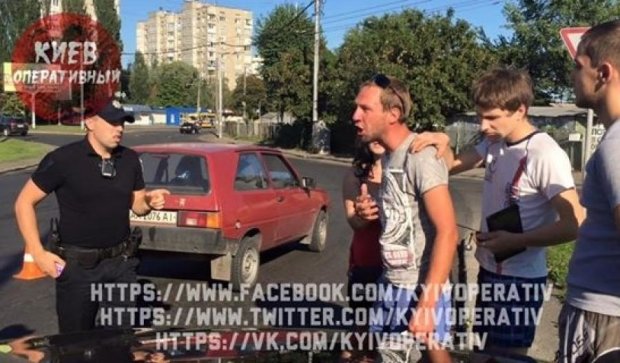 Давайте выпьем: пьяный водитель призывал киевлян к веселью (ВИДЕО)