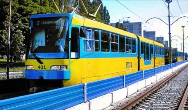 В Киеве остановился скоростной трамвай 