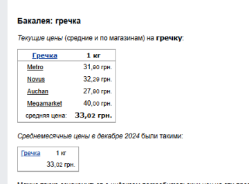 Цены на гречку. Фото: скрин Минфин