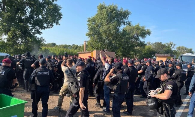 Між ветеранами та поліцією сталися сутички на Черкащині