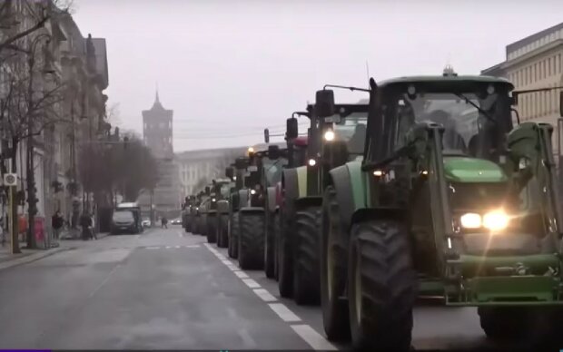 Протест фермеров. Фото: скриншот из видео