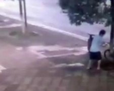 Заради крадіжки велосипеду китаєць спиляв дерево (ВІДЕО)