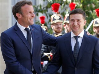 Володимир Зеленський та Еммануель Макрон, фото: m.day.kyiv.ua