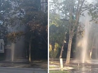 Аварія водопроводу на проспекті Калнишевського в Дніпрі