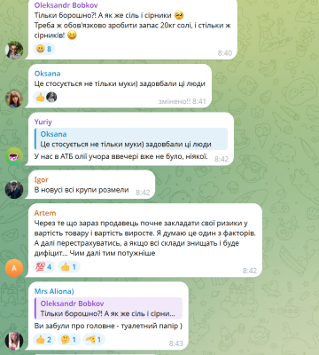 Реакція українців на паніку в супермаркетах