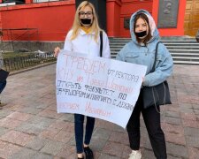 Студенты КНУ имени Шевченко вышли на митинг: завкафедры хотят отстранить, все подробности