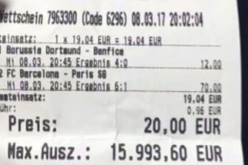 Барселона і Борусія допомогли фанату виграти 16 тисяч євро