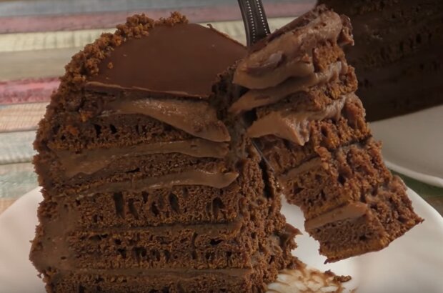 Шоколадный торт, кадр из видео