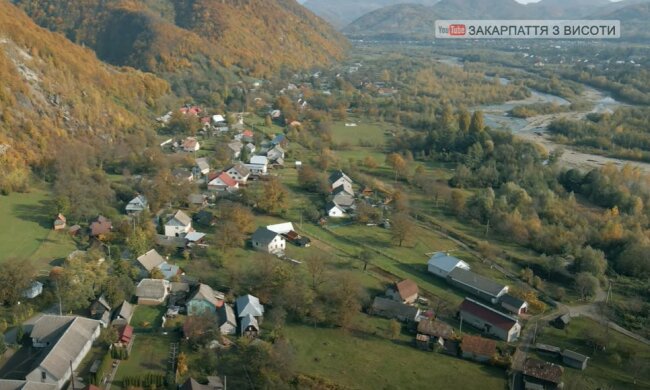 Закарпатье с высоты, скриншот