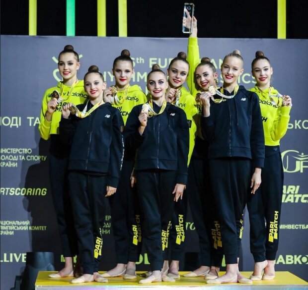 Збірна України завоювала золоті медалі на чемпіонаті Європи з художньої гімнастики