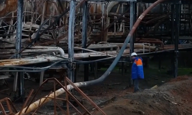 Руйнування об'єктів "Нафтогазу". Фото: скрін youtube