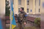 Украинский защитник на деоккупированных территориях. Фото: скриншот с видео