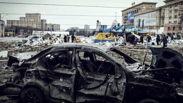 Наслідки бомбардування, Харків. Фото: Youtube