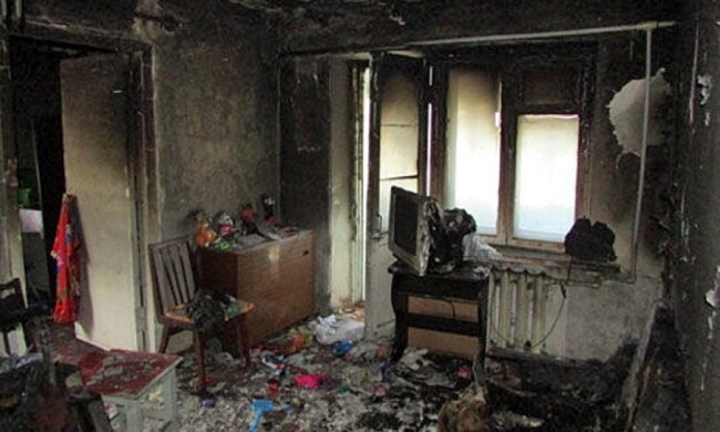 На Донетчине погибли дети во время пожара в квартире (фото)