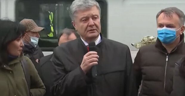Порошенко во Львове, скриншот с видео