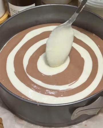 Торт "Зебра" без выпечки: фото скрин рецепта