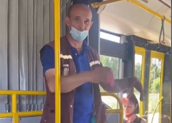 У Києві кондуктор показував фокуси, скріншот із відео