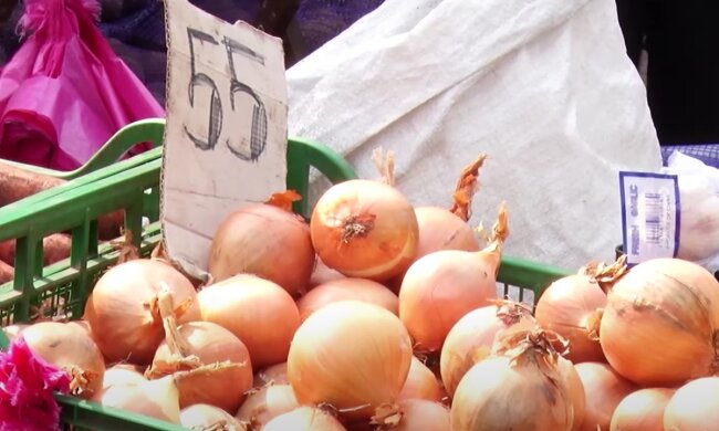 Ціни на цибулю. Фото: скрін youtube