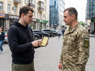 Мобилизация в Украине. Фото: сгенерированное ИИ