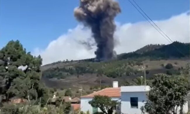 Виверження вулкану на Канарських островах, кадр з відео