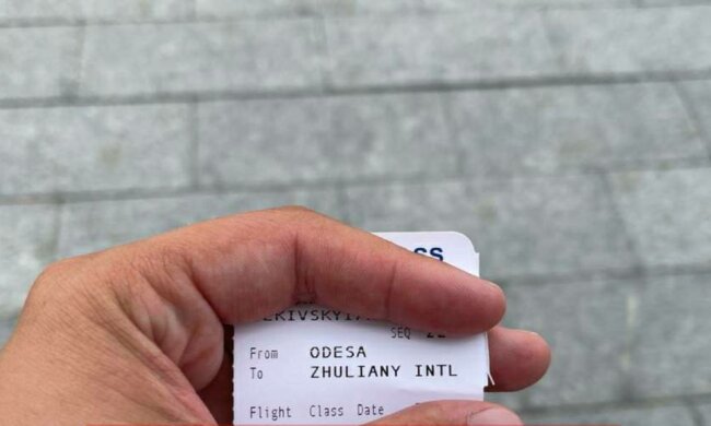 Билет на самолет, фото: Telegram
