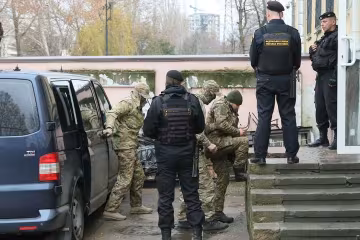 захваченные украинские моряки