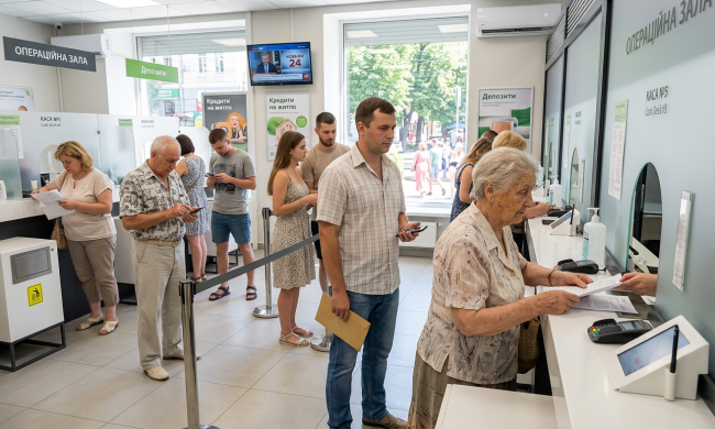 Люди в банку. Фото: згенероване ШІ