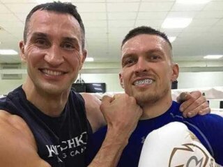Александр Усик и Владимир Кличко