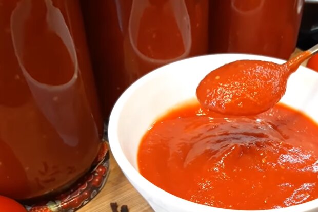 Домашний кетчуп, скриншот с видео
