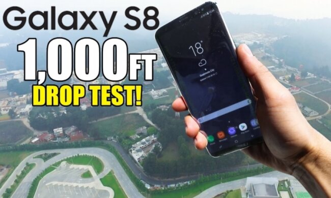 Samsung Galaxy S8 скинули з 300-метрової висоти