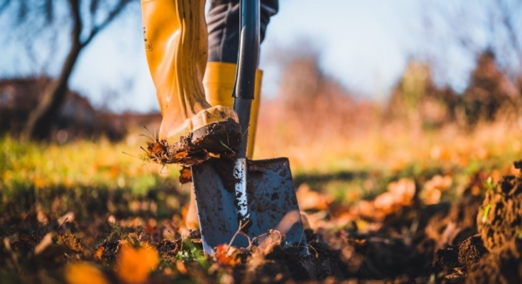 Перекопка огорода, изображение из свободных источников