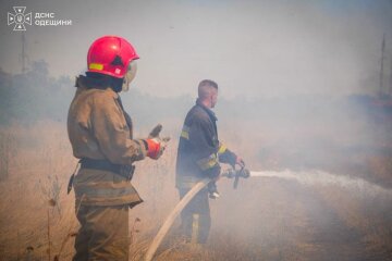Дим над Одесою через пожежу на зрошувальних полях