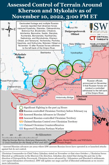 Карта боевых действий, фото: ISW