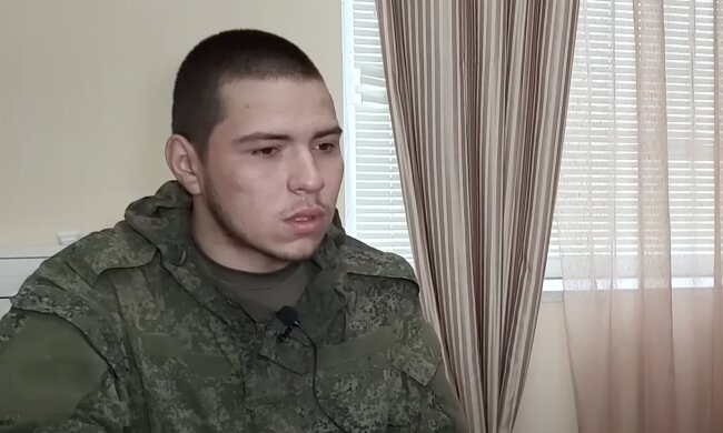 Пленный оккупант, скриншот: YouTube