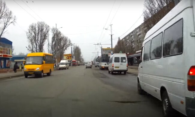 маршрутки Дніпра, скріншот з відео