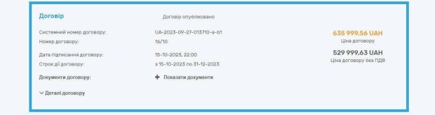 Документы по закупкам в Теплодаре, скриншот: Telegram