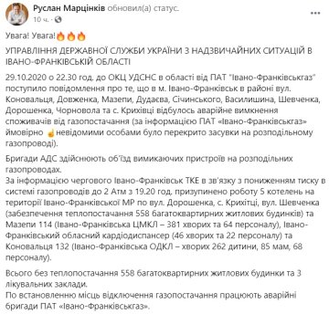 Публикация Руслана Марцинкива: Facebook