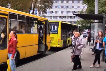маршрутки Львова, скріншот з відео