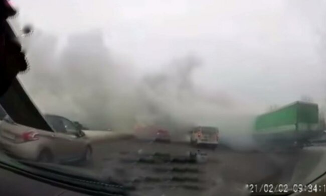 Дым на Окружной, фото: скриншот из видео