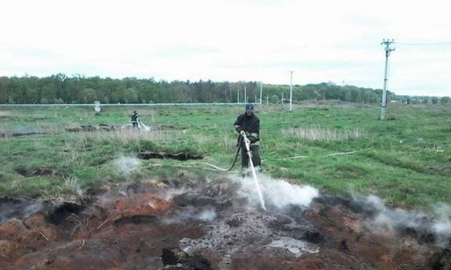 Под Киевом тлеют почти 10 га торфяников